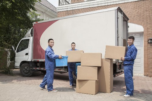 Man and van service vehicle in a Belsizepark residential street