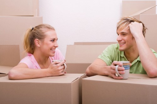 Preparation checklist and moving boxes for a commercial move