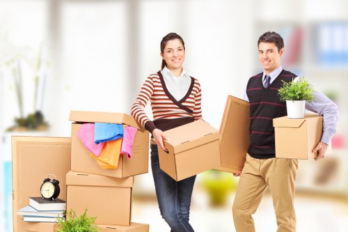 Moving team using safe lifting and communication