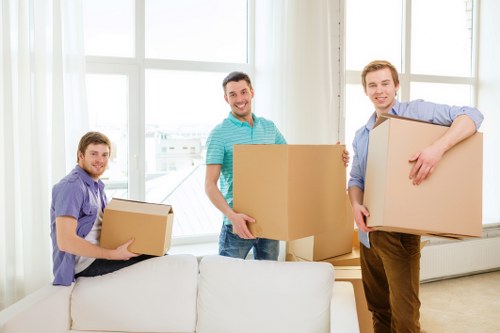 Careful handling of boxes and furniture during a local house move