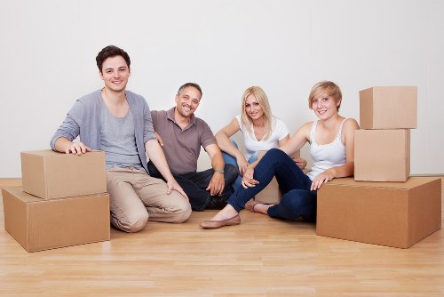 Packing boxes and moving items with a man and van service