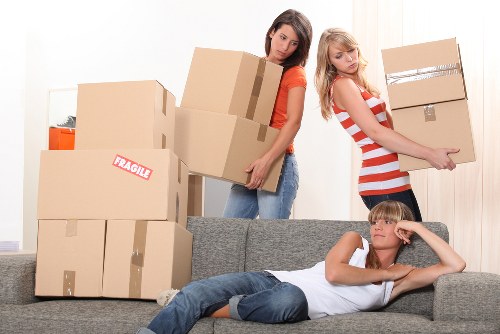Reliable moving service preparing items for transport in Belsize Park